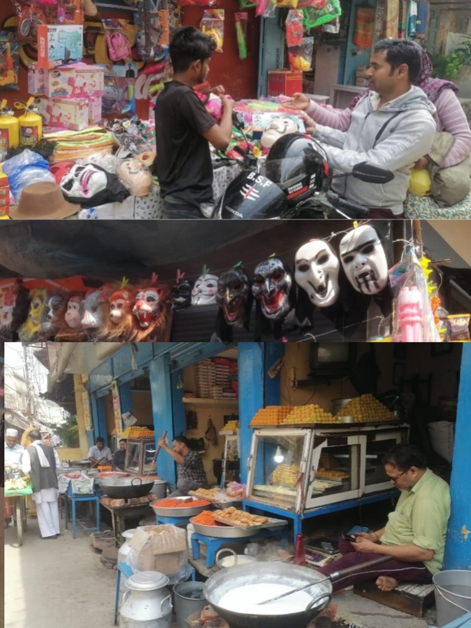आगामी त्यौहार होली पर्व को लेकर दुकानों पर सजने लगे बाजार रंग बिरंगे अबीर गुलाल और मुखौटे