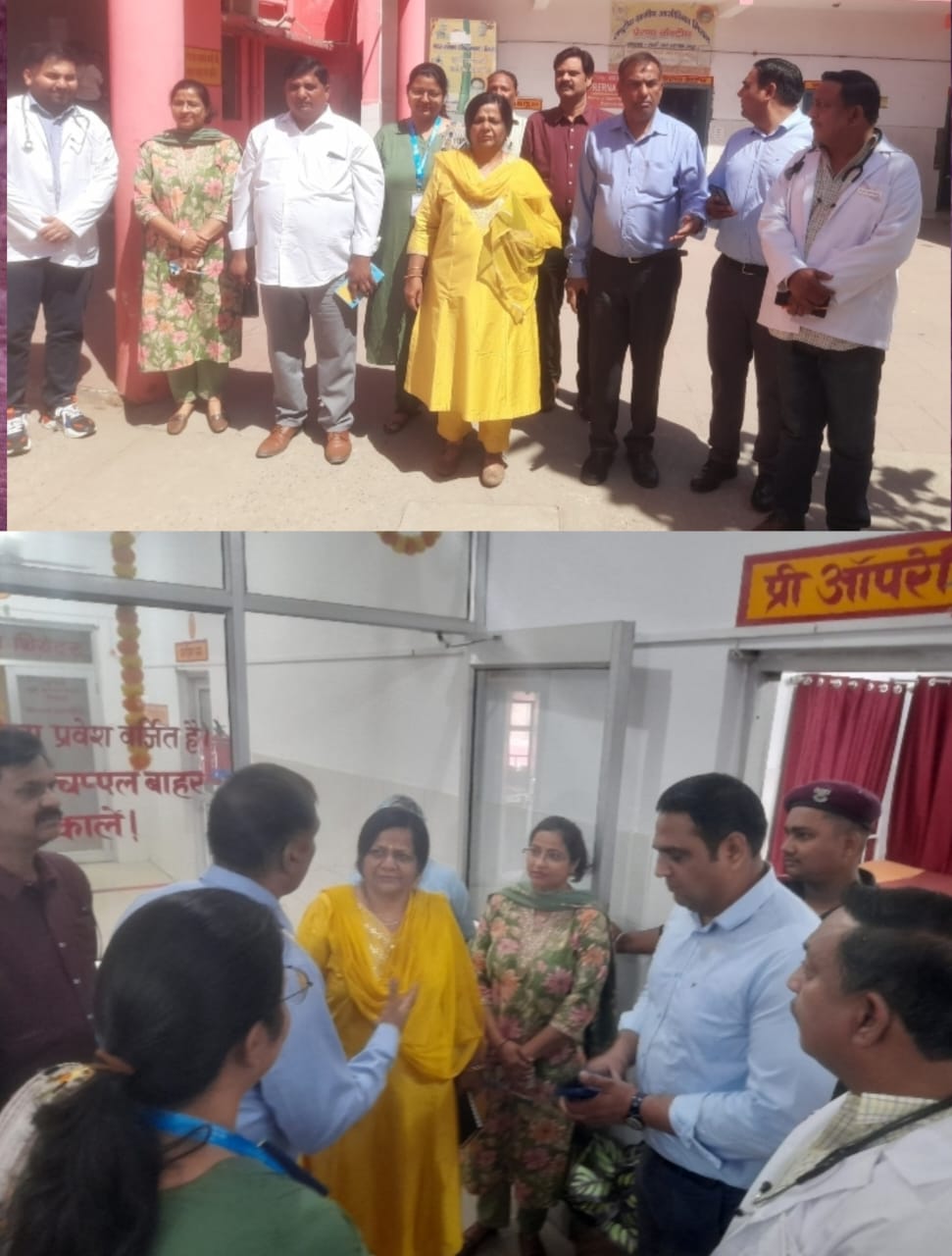 मवाना के स्वास्थ्य सामुदायिक केंद्र में राज्य महानिदेशक परिवार कल्याण उत्तरप्रदेश सरकार सुषमा सिंह ने निरीक्षण किया :