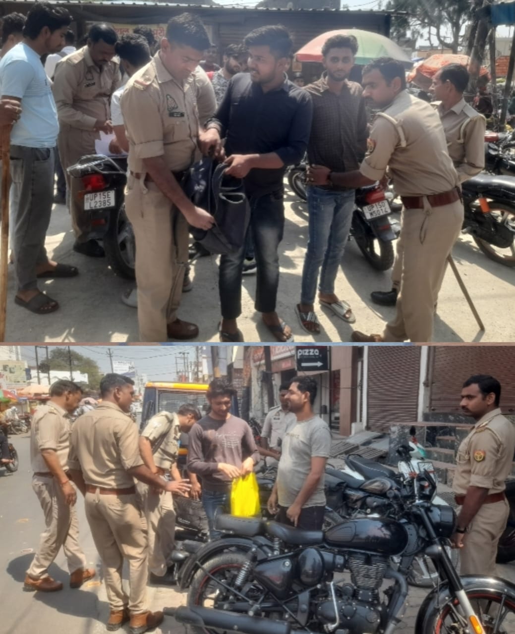 मवाना पुलिस द्वारा चलाया गया संघन चेकिंग अभियान :