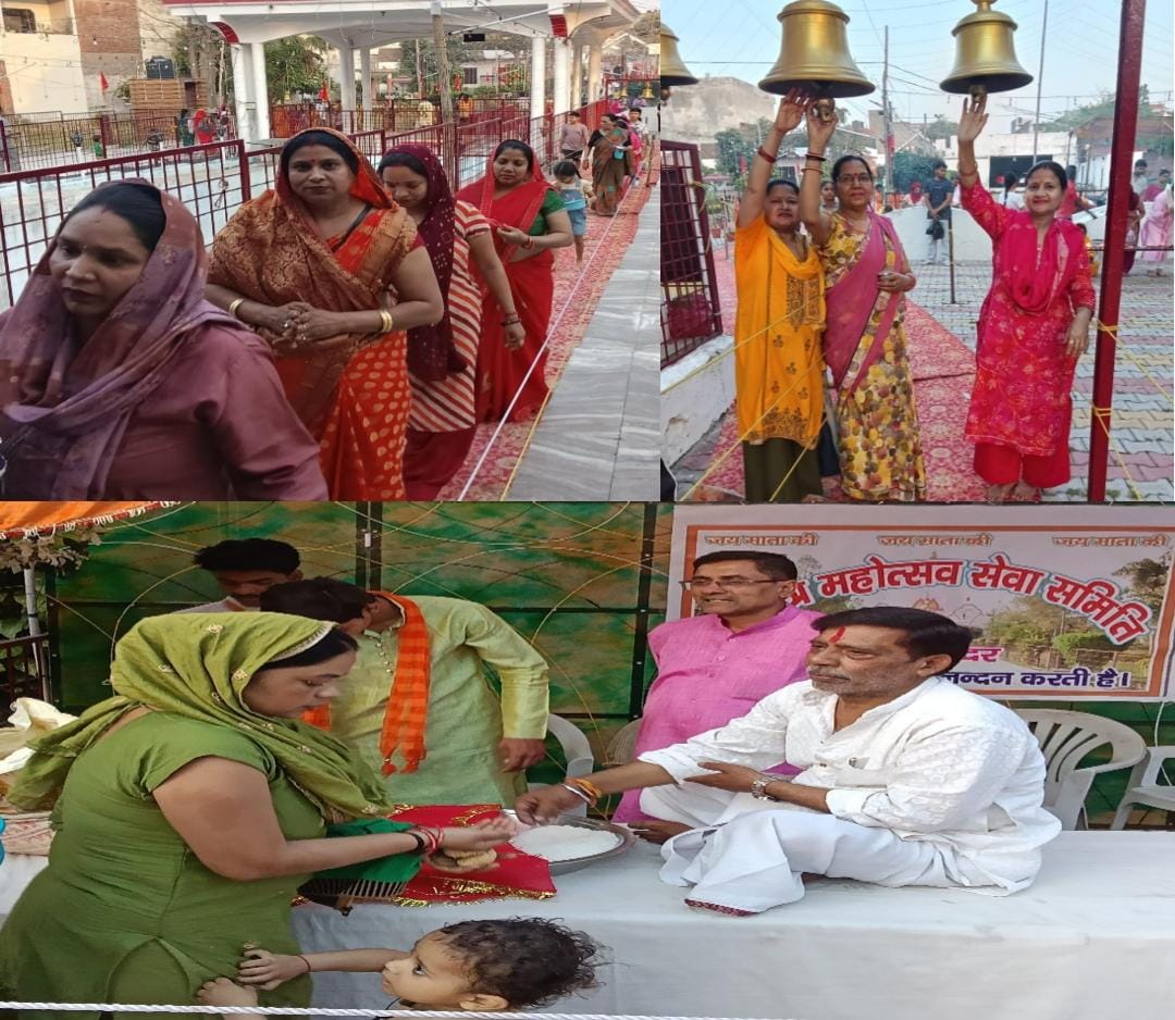 मेरठ में हर तरफ दिख रहा श्रद्धा का माहौल: महिलाओं ने रखे मां के व्रत, मंदिरों में की पूजा: