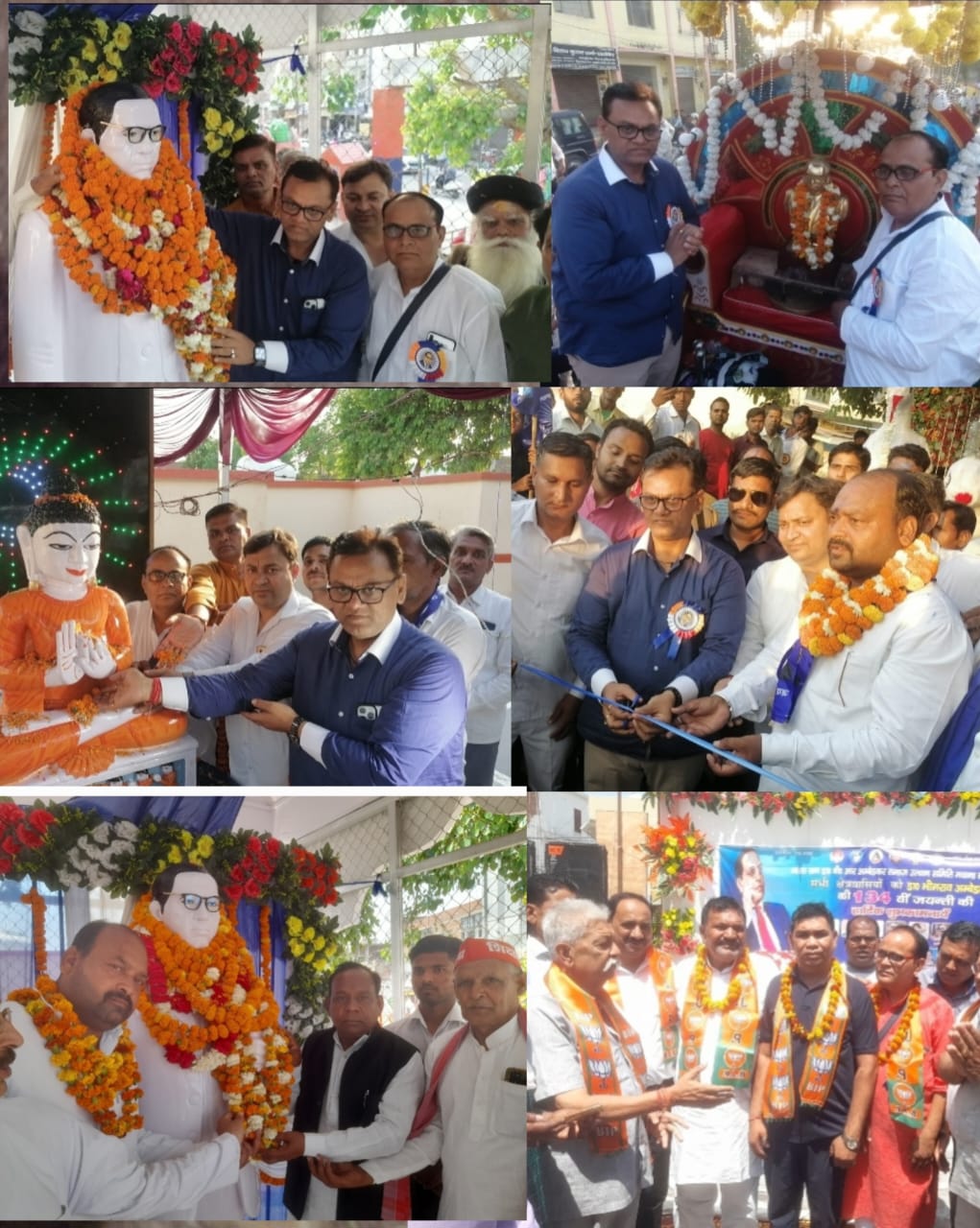 बाबा भीमराव अंबेडकर की जयंती के अवसर पर राज्यमंत्री दिनेश खटीक ने फीता काटकर किया शोभायात्रा का शुभारम्भ :