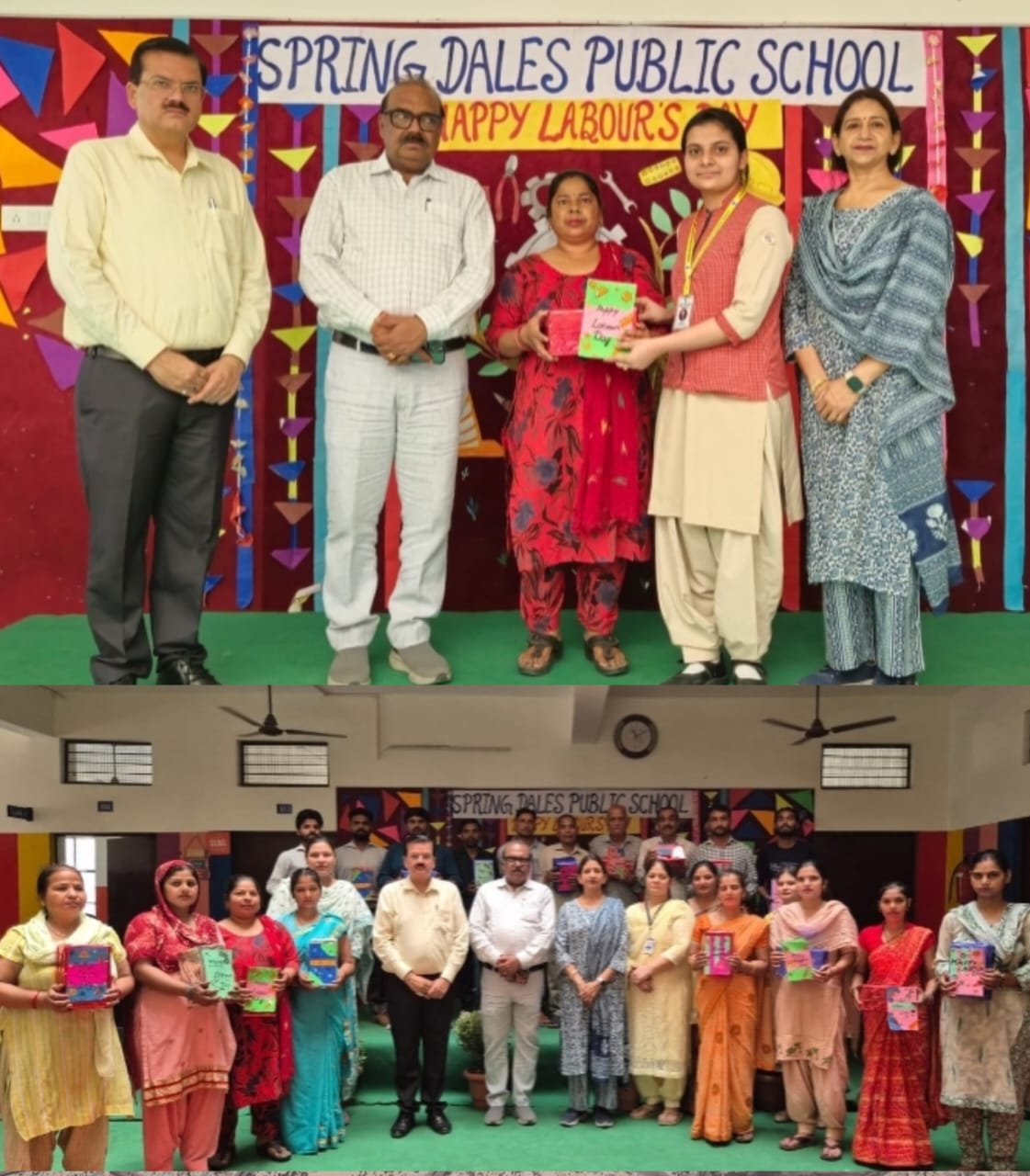 मेरठ रोड स्थित स्प्रिंग डेल्स पब्लिक स्कूल की दोनों शाखाओं में लेबर डे बडे सम्मानपूर्वक मनाया :