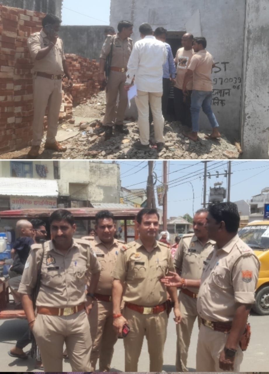 कोर्ट के आदेश पारित होने पर मवाना पुलिस द्वारा प्लॉट को कब्जा मुक्त कराया :