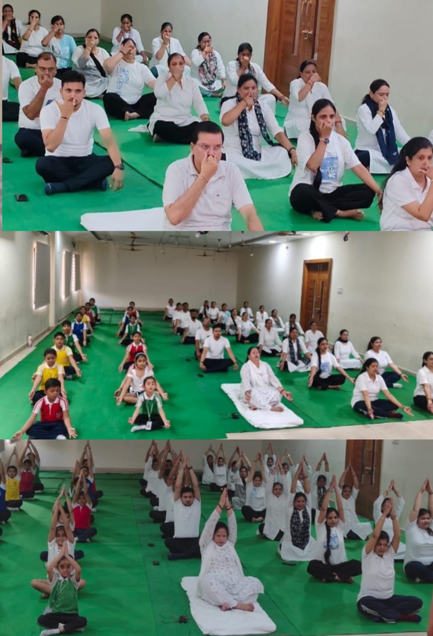स्प्रिंग डेल्स पब्लिक स्कूल में अंतरराष्ट्रीय योग दिवस बड़ी धूमधाम से मनाया :