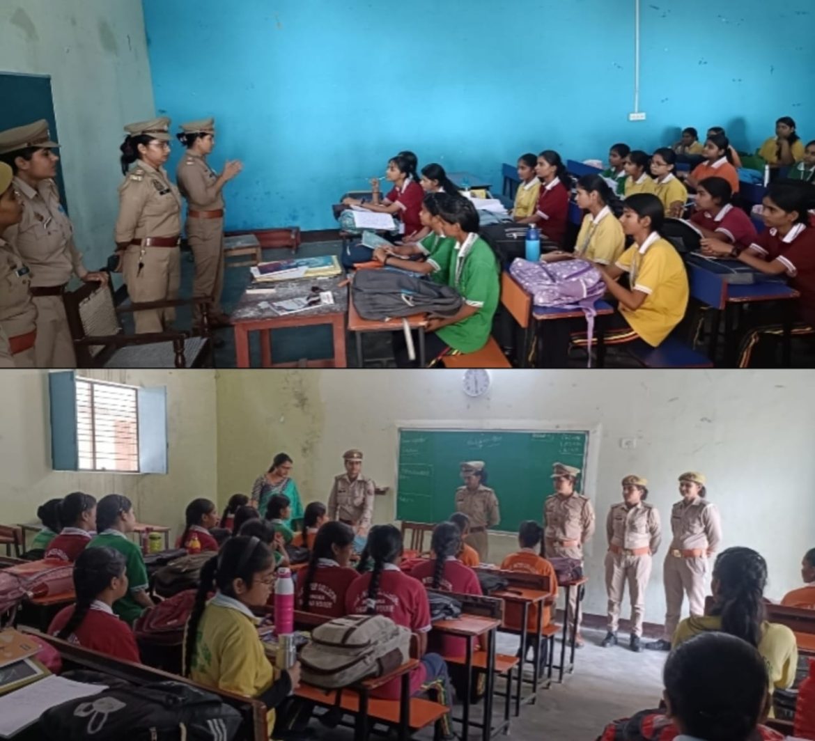मिशन शक्ति केन्द्र के अंतर्गत थाना ए एस इंटर कॉलेज में टीम मिशन शक्ति द्वारा छात्राओं को किया जागरूक :