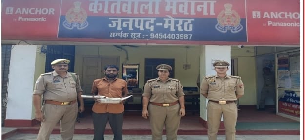 मवाना पुलिस द्वारा 48 घंटे में गर्दन काटकर की गई हत्या की गुत्थी सुलझाई आरोपी गिरफ्तार कर भेजा जेल :
