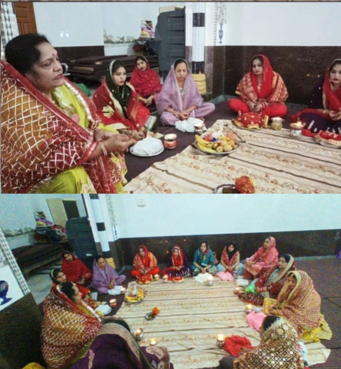करवा चौथ के अवसर पर आज सुहागिनो ने अपने पति की लंबी उम्र के लिए रखा व्रत :