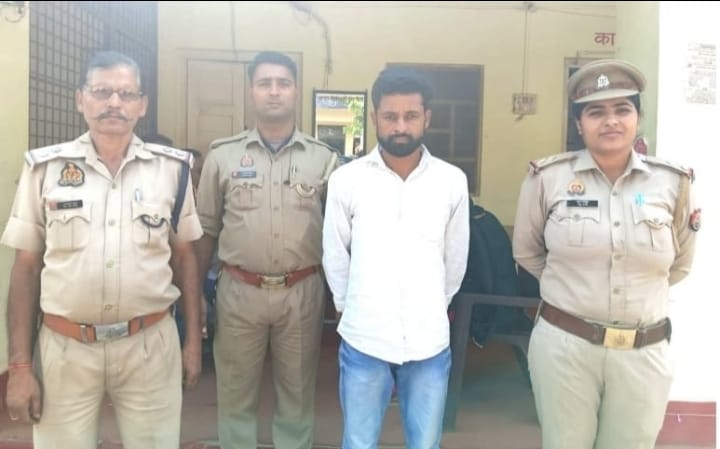 महिला से बलात्कार करने वाले आरोपी को पुलिस द्वारा गिरफ्तार कर भेजा जेल :