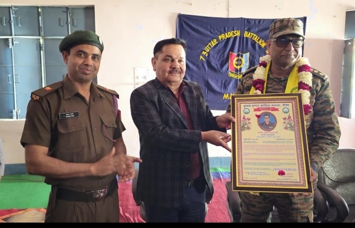 कृषक इंटर कॉलेज में स्थित 73 यूपी बटालियन, एनसीसी, मवाना के कमान अधिकारी कर्नल मृदुल मित्तल के सेवानिवृत्ति अवसर पर भव्य आयोजन :