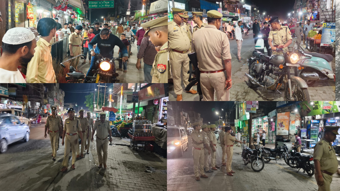 मेरठ में लावड़ चौराहे पर पुलिस का विशेष अभियान: अवैध अतिक्रमण हटाए, संदिग्ध वाहनों पर चेकिंग :