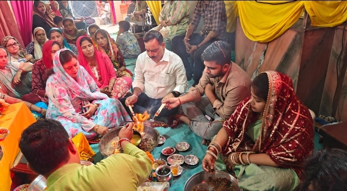 संगीतबद्ध अखंड रामायण पाठ का हुआ समापन, श्रद्धालुओं ने लिया धर्मलाभ :