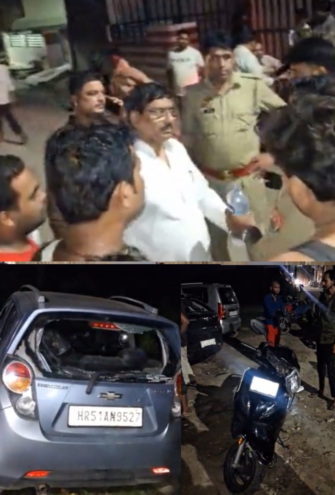 मिल बाईपास पर हथियारबंद युवकों का तांडव, दो कारों व स्कूटी में की तोड़फोड़ :
